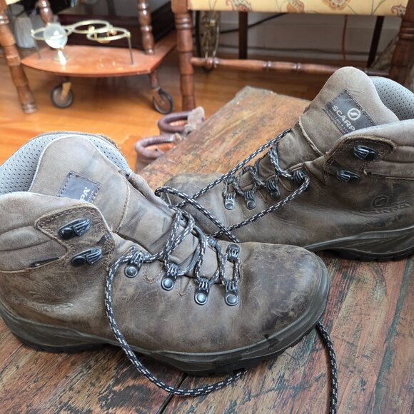 Scarpa Leather Lace Up Made In Italy Hiking Boots - Women's Size 6 US - Picture 5 of 9